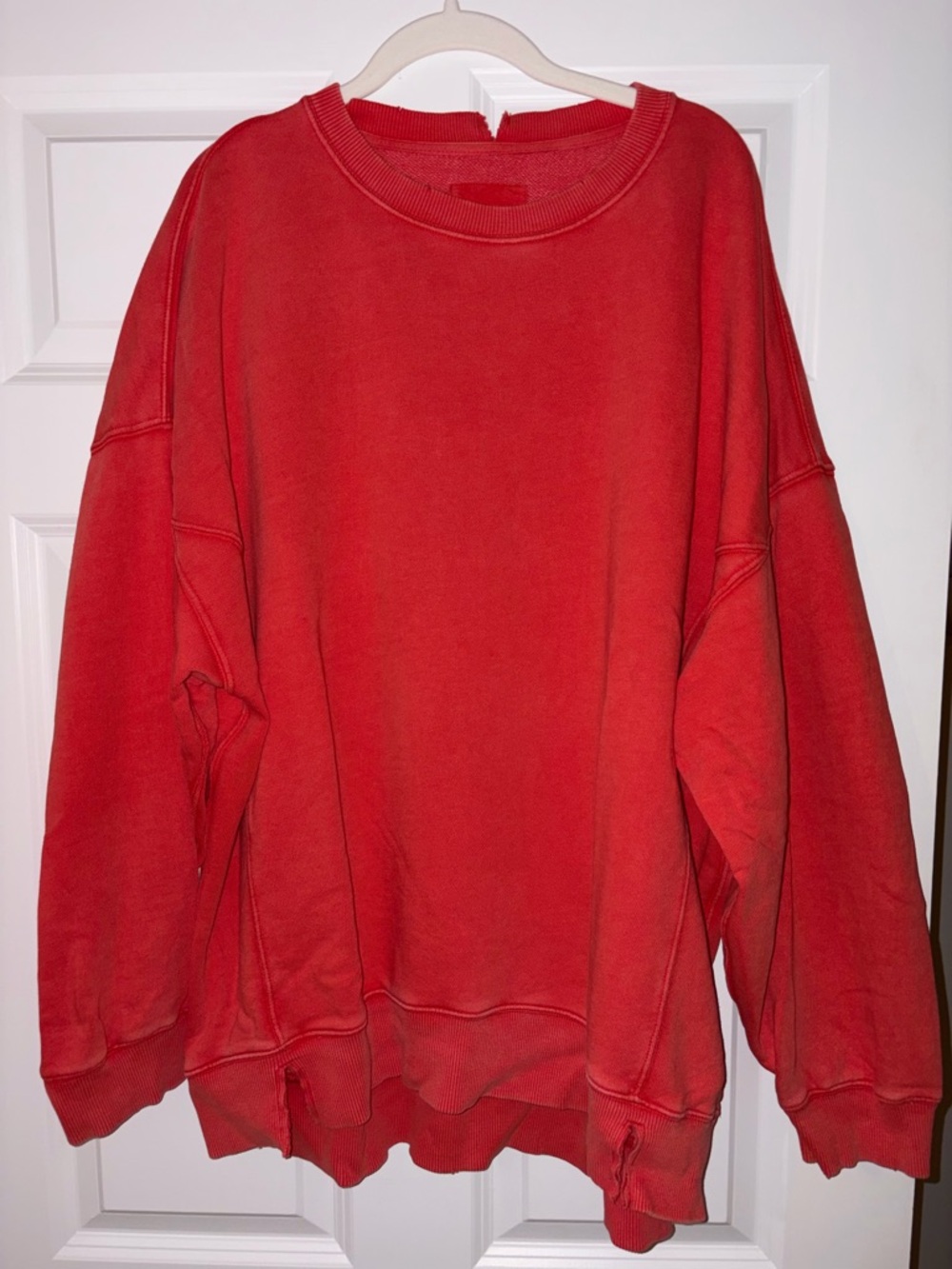 Aerie Classic Oversized Red Crewneck Sweatshirt XL